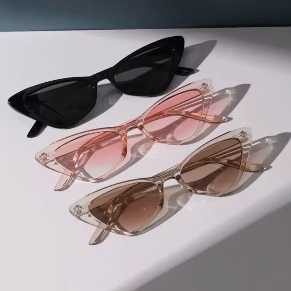 NWOT Stylish Black, Pink, and Brown Cat-Eye Sunglasses🖤🩷 🤎